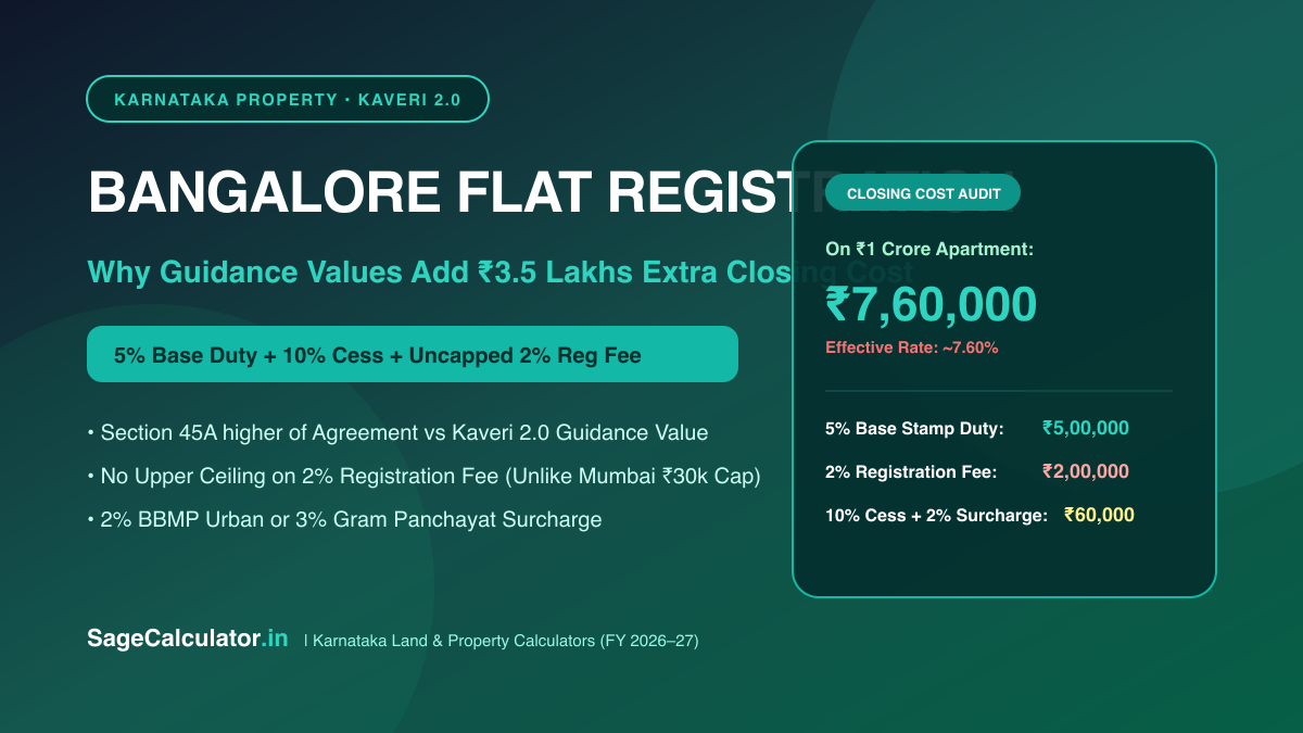 Bangalore Property Registration Charges, Kaveri 2.0 Guidance Slabs, and Stamp Duty Calculation