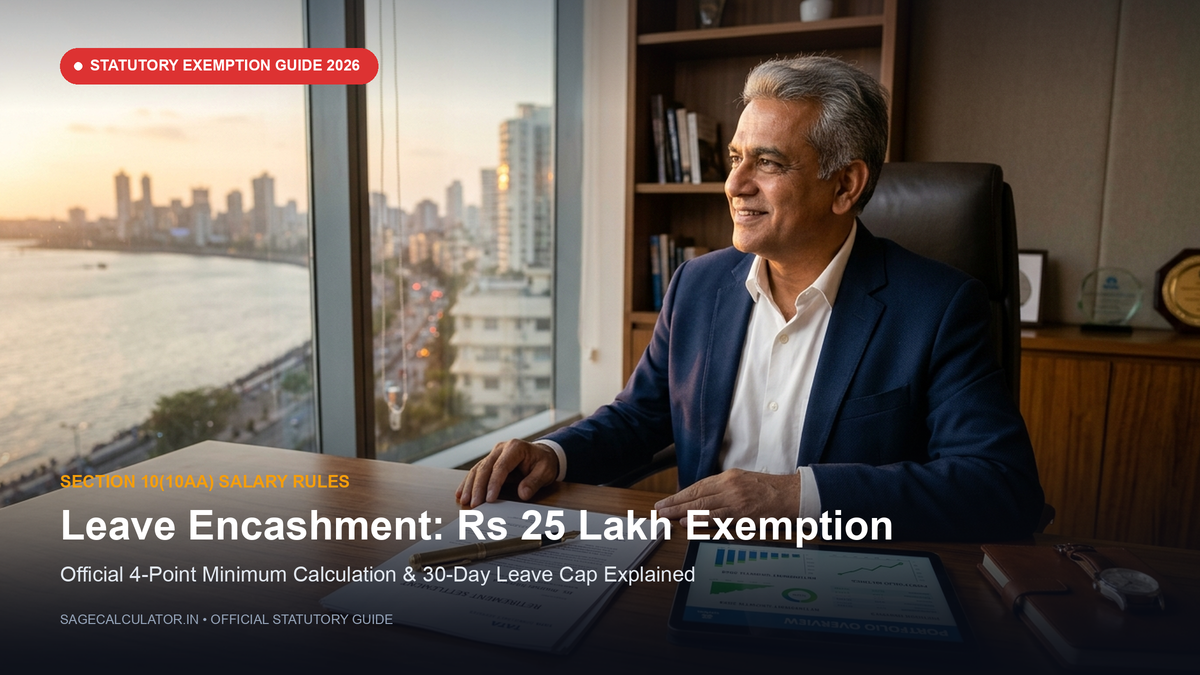 Leave Encashment Tax Exemption Section 10(10AA) 25 Lakh Limit and Calculation Methodology