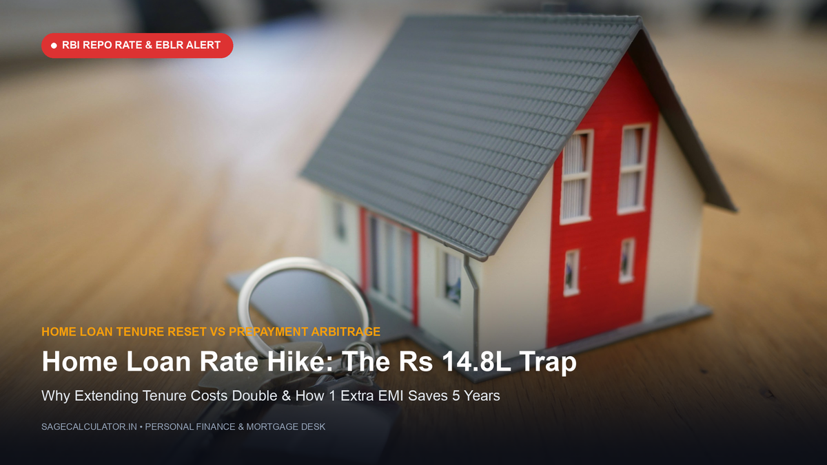 RBI Repo Rate Hike Impact on Home Loan EMI vs Tenure Extension and Prepayment vs SIP Arbitrage in India