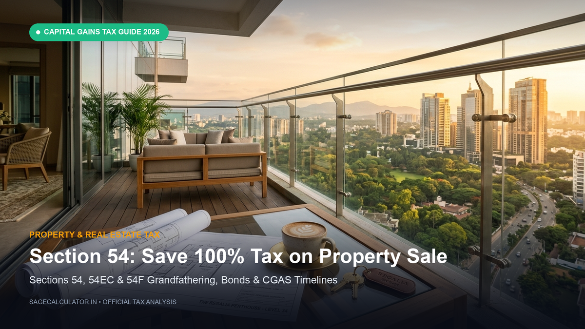Section 54, 54EC and 54F Capital Gains Tax Exemption on Property Sale in India